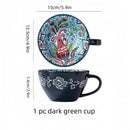 Axyaa 13.5 oz Bohemian Morning Tea Ceramic Coffee Mug for Family, Colleagues, Teachers, Wives, Husbands