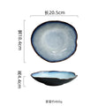 Axyaa Flame-Killed Ceramic Irregular Plate Restaurant Sushi Salad Pasta Molecular Cuisine Tableware