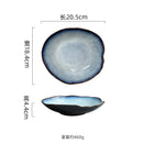 Axyaa Flame-Killed Ceramic Irregular Plate Restaurant Sushi Salad Pasta Molecular Cuisine Tableware