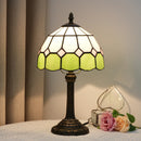 Axyaa 8 Inch Stained Glass Table Lamp - Mediterranean Series