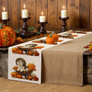 Watercolor Pumpkin Dog Table Runner by Axyaa: Farmhouse Dining Decor & Wedding Party Runner