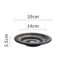 Axyaa Retro Ceramic Dinner Soup Pasta Salad Dessert Snack Plates Molecular Cuisine Tableware