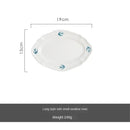 Axyaa Swallow Dessert Plate - Small Beige Flat Serving Platter