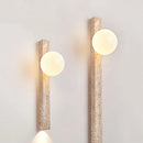Axyaa French Cream Living Room Wall Lamp: Elegant Rectangular Stone Light for Bedroom