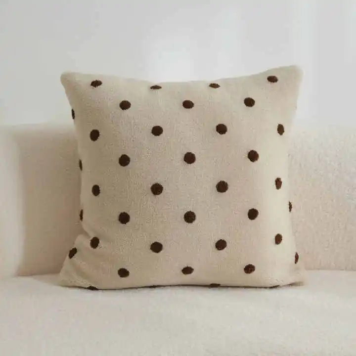Axyaa White Nordic Pillow Cover for Living Room Sofa, Cute & Stylish Home Decoration