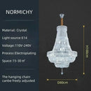 Axyaa European-Style Crystal Chandelier for Luxury Living Room, Villa & Staircase