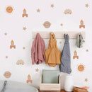 Axyaa Boho Rainbow Cloud Star Nursery Wall Decals Art Posters Kids Room Girls Bedroom