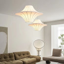 Axyaa Nordic Silk LED Pendant Chandelier for Living Room and Bedroom