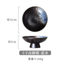 Axyaa Ceramic High-Footed Refreshment Plate & Kiln-Changed Fruit Dessert Plate