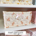 Axyaa Quilted Square Storage Basket: Cute Korean Organizer for Home Decoration