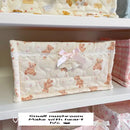 Axyaa Quilted Square Storage Basket: Cute Korean Organizer for Home Decoration