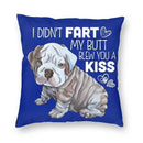 Axyaa Cute English Bulldog Floor Pillowcase for Home Decor