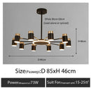 Axyaa Nordic Chandelier LED Light Modern Indoor Lighting Decoration for Living Room & Dining Area