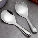 Axyaa Stainless Steel Rice Spoon, Long Handle Japanese Style Utensil