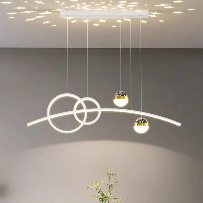 Axyaa Modern Dine Pendant Light Chandelier - Indoor LED Ceiling Lamp