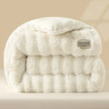 Axyaa Warm Rabbit Plush Quilt for Maternal & Infant, Thick Milk Plush, Winter Sleep Essential.