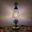Axyaa Turkish Mosaic Table Lamp Vintage Art Deco Glass Bed Night Light