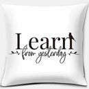 Axyaa Geometric Print Cushion Cover, Black and White, Square Pillowcase