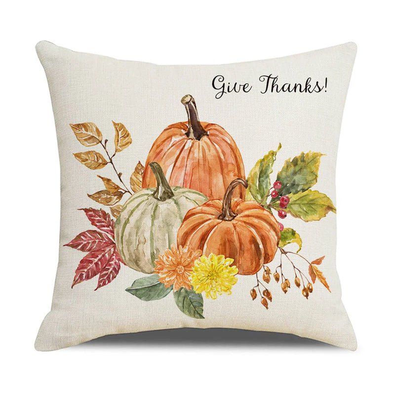 Axyaa Maple Leaf Pillow Case Set for Autumn Harvest Home Decor