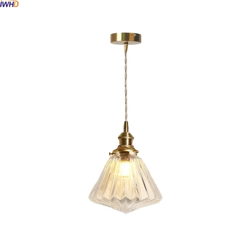 Axyaa Clear Glass LED Hanging Chandelier Pendant Lamp