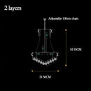 Axyaa Brass Gold Silver Crystal Chandelier Pendant Dimmable Ceilings Lustre
