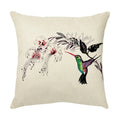 Axyaa Colorful Bird Flower Cushion Cover 45x45cm Linen Pillowcase Office Decoration