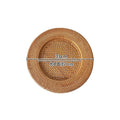 Axyaa Rattan Storage Tray - Handmade Creative Hollow Fruit Coffee Bread Insulation Pad