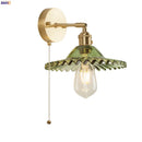Axyaa Green Glass LED Wall Light - Nordic Modern Bedroom Living Room Lamp