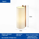 Axyaa Wood Wall Lamp: Japanese Wabi Sabi Retro LED Fabric Shade Light