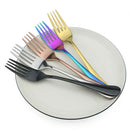 Axyaa Rainbow Flatware Set of 4 Long Handle Dinner Forks