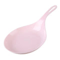 Axyaa White Handheld Dish with Handle Large Spoon Tray Snack Plate - Dessert Cake Platter