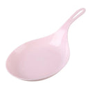 Axyaa White Handheld Dish with Handle Large Spoon Tray Snack Plate - Dessert Cake Platter