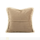 Axyaa Khaki Rice Coffee Wabi Sabi Fringe Sofa Pillow Cotton Linen Bed Cushion