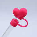 Axyaa Kawaii Heart Silicone Straw Toppers for Stanley Cup, 10mm, Tumbler Accessories