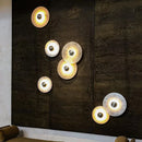 Axyaa Art Deco Marble LED Wall Lamp Gold Aluminium Stone Sconce for Hotel Foyer