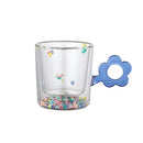 Axyaa Double-layer Insulated Milk Mug - Colorful Flower Love Cup