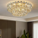 Axyaa Modern Crystal Ceiling Chandelier LED Pendant Light for Living Room Bedroom
