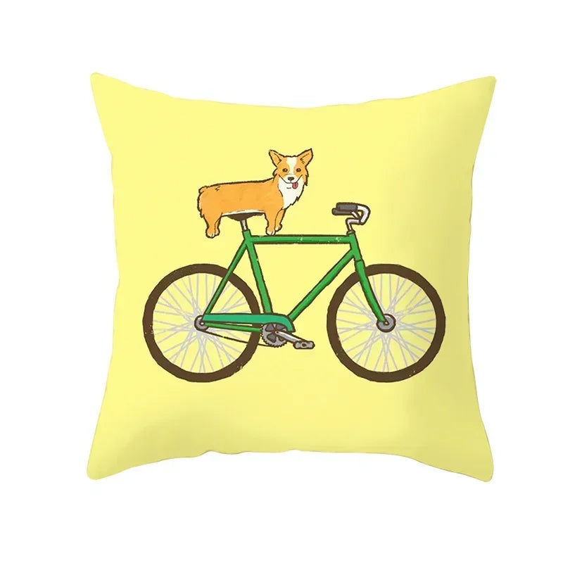 Pineapple Leaf Cushion Cover - Axyaa Summer Yellow Decor Pillowcase