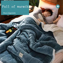 Axyaa Coral Fleece 3-Layer Thicken Blanket Quilt - Soft & Warm Winter Bedding