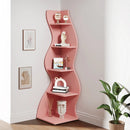 Axyaa Modern 5-Tier Corner Bookshelf Plant Stand & Small Storage Rack