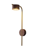 Axya Black Walnut Wood LED Wall Lamp - Modern Nordic Style Bedroom Reading Light