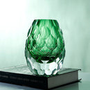 Axyaa Cut Water Green Gradient Glazed Vase for Living Room Entrance