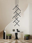 Axyaa LED Staircase Pendant Chandelier - Modern Nordic Design