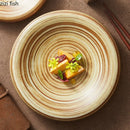 Axyaa Coarse Ceramic Double Layer Sushi Dessert Serving Plate for Molecular Cuisine