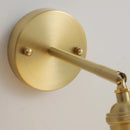 Axyaa Ceramic LED Wall Lamp with Pull Chain Modern Copper Wandlamp