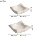 Axyaa Ceramic Square Dessert Pasta Dish Salad Plate Molecular Cuisine Tableware