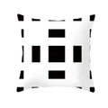 Axyaa Black & White Plaid Wave Stripe Checkerboard Print Throw Pillow Case