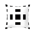 Axyaa Black & White Plaid Wave Stripe Checkerboard Print Throw Pillow Case