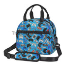 Compact Colorful Joystick Game Lunch Bag by Axyaa - Shoulder Strap, Reusable Lunch Box for School & Work