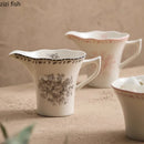 Axyaa Floral Ceramic Tableware Set - Gravy Boat, Sauce Dispenser, Coffee Cup, Milk Pot.